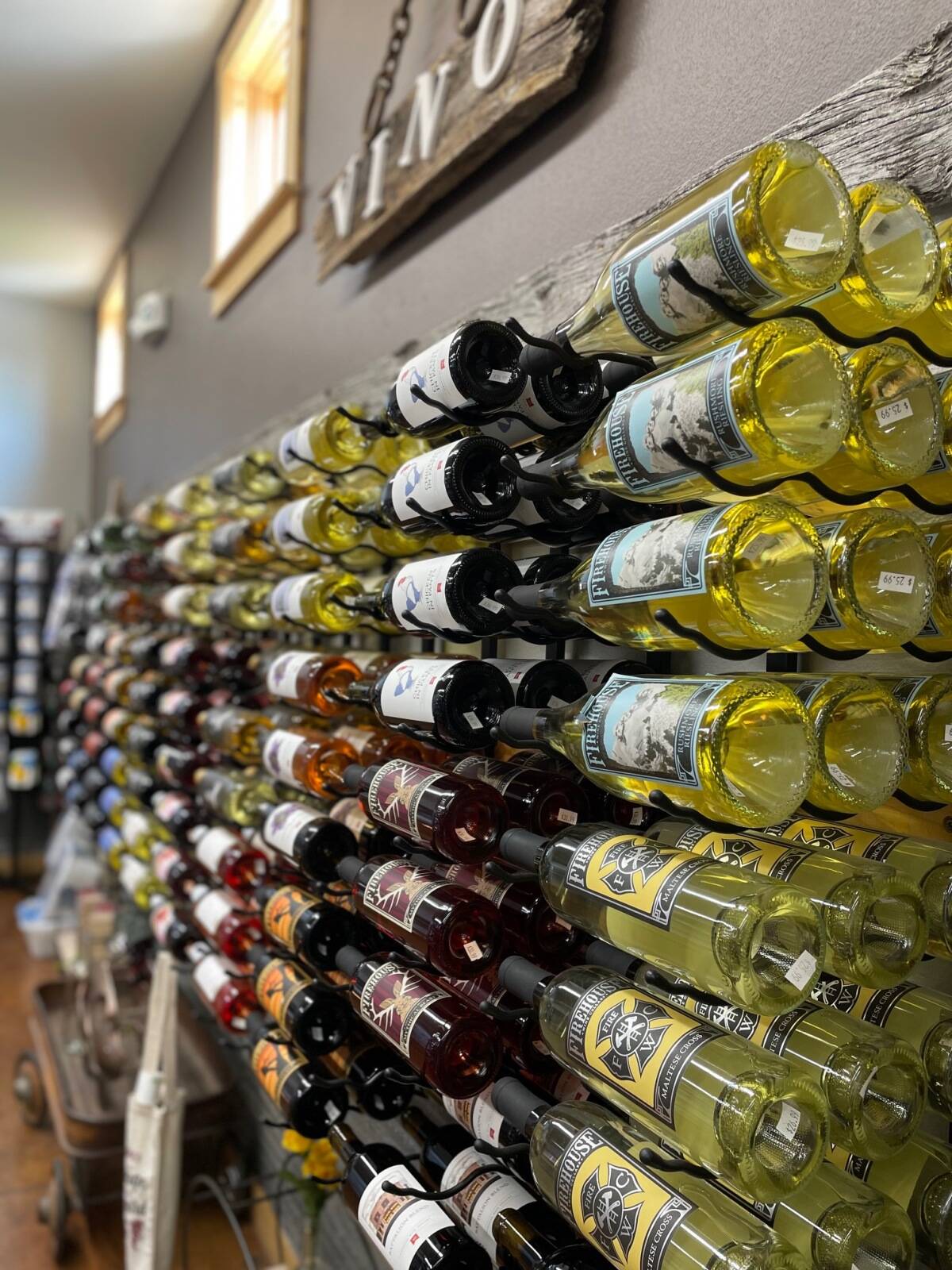 Large selection of local wines