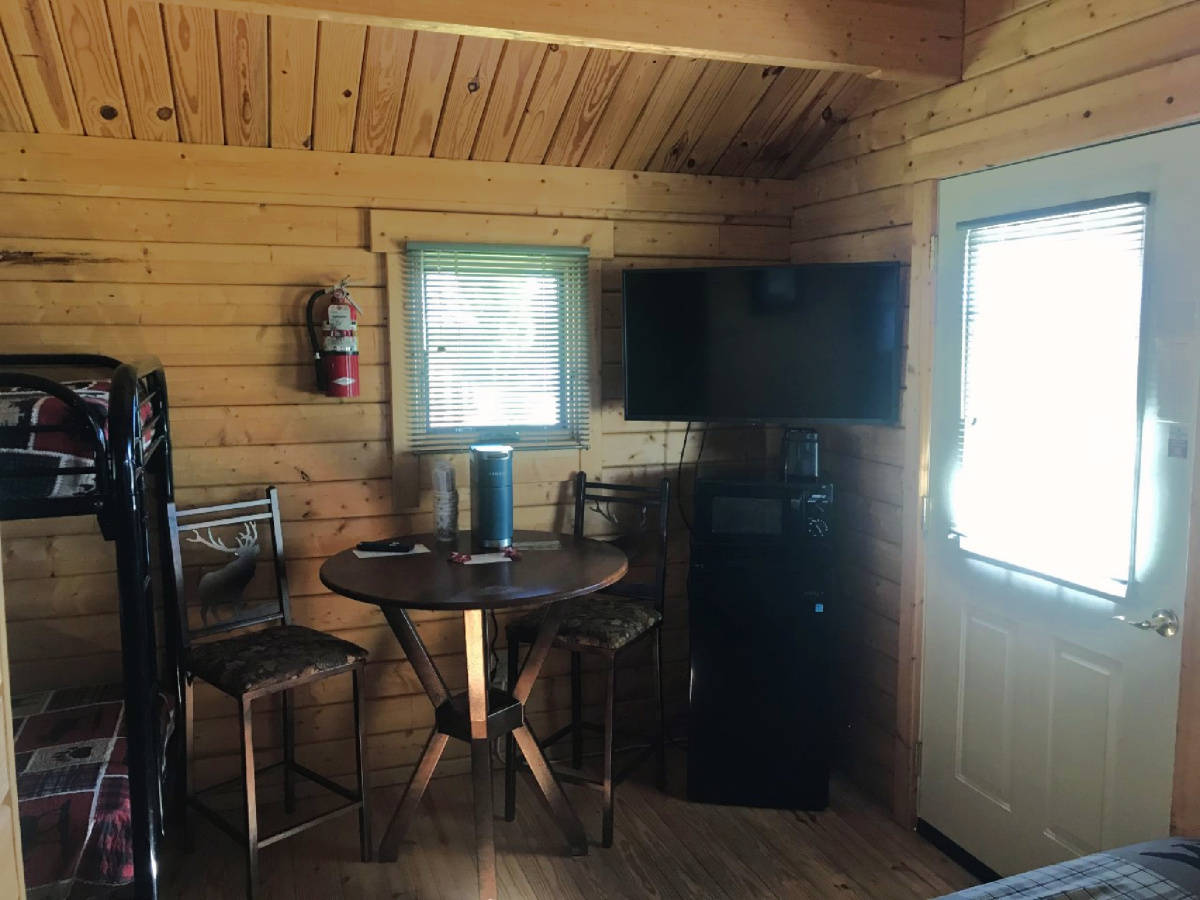Small cabin living area