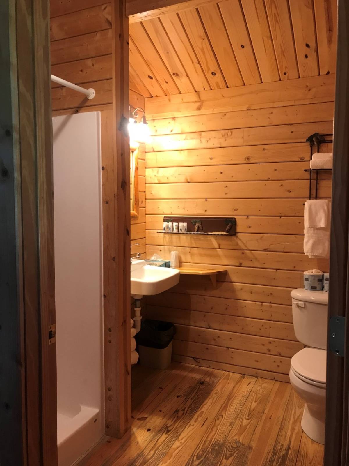 Small cabin bathroom